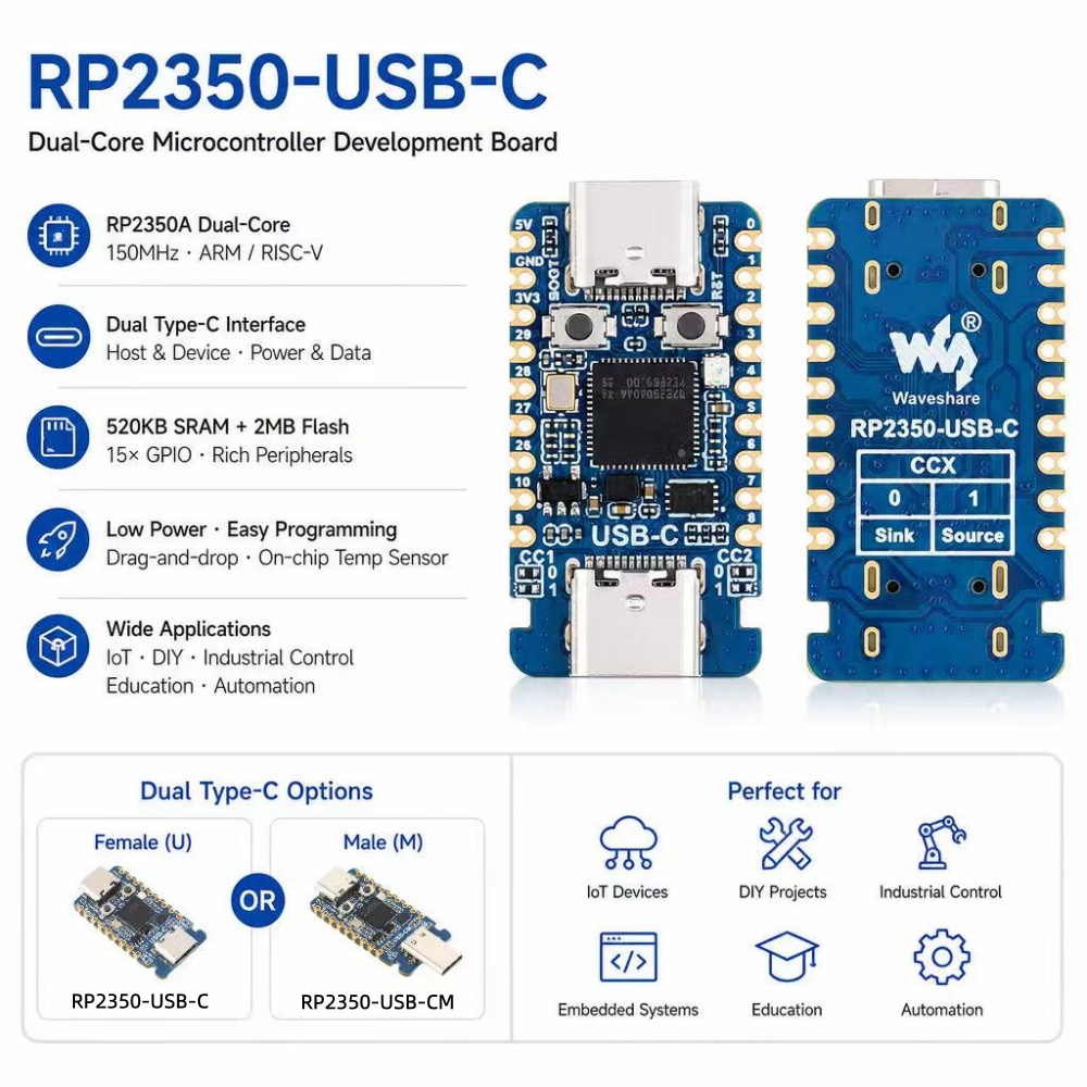 บอร์ดพัฒนาขนาดเล็ก RP2350-USB- - Banana Pi Bpi-M5 บทวิจารณ์และราคา