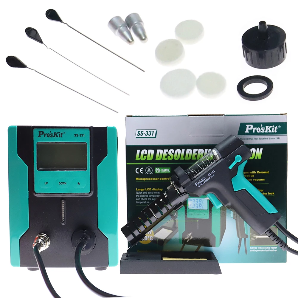 สถานีบัดกรีดิจิตอล LCD รุ่น SS - Desoldering Gun Vacuum Electric บทวิจารณ์และราคา